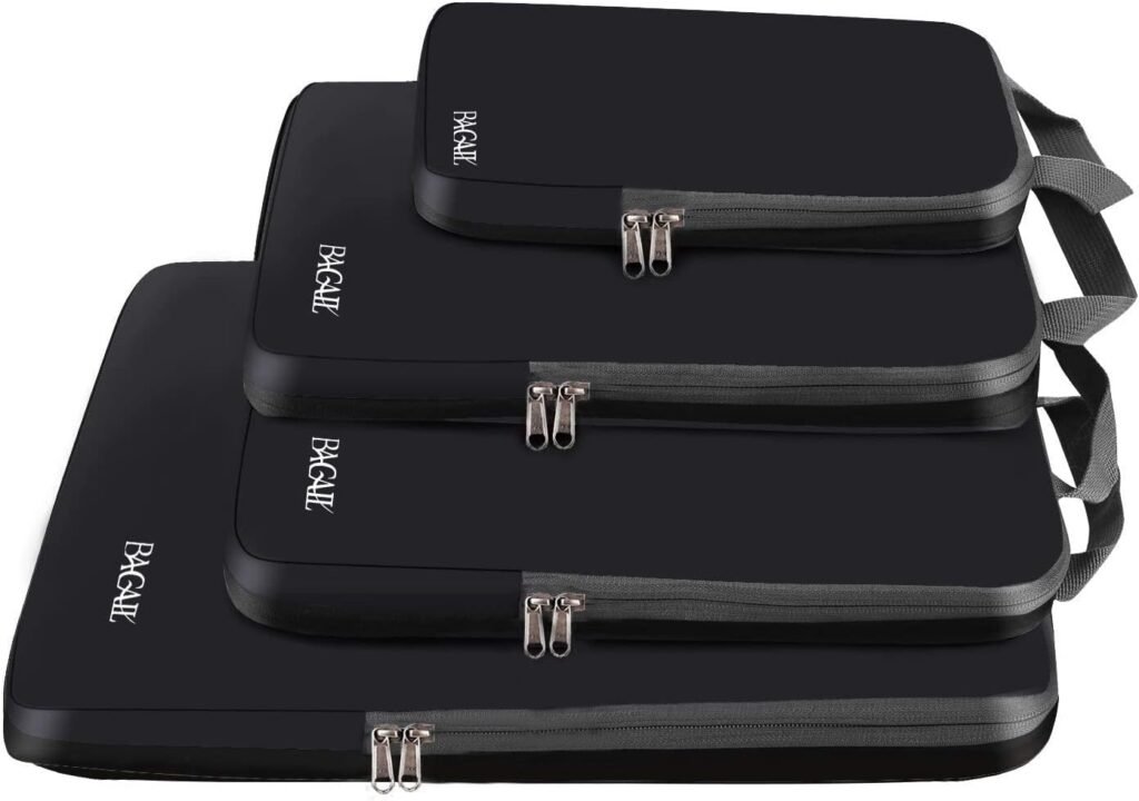 BAGAIL 4 Set/6 Set Compression Packing Cubes Travel Accessories Expandable Packing Organizers